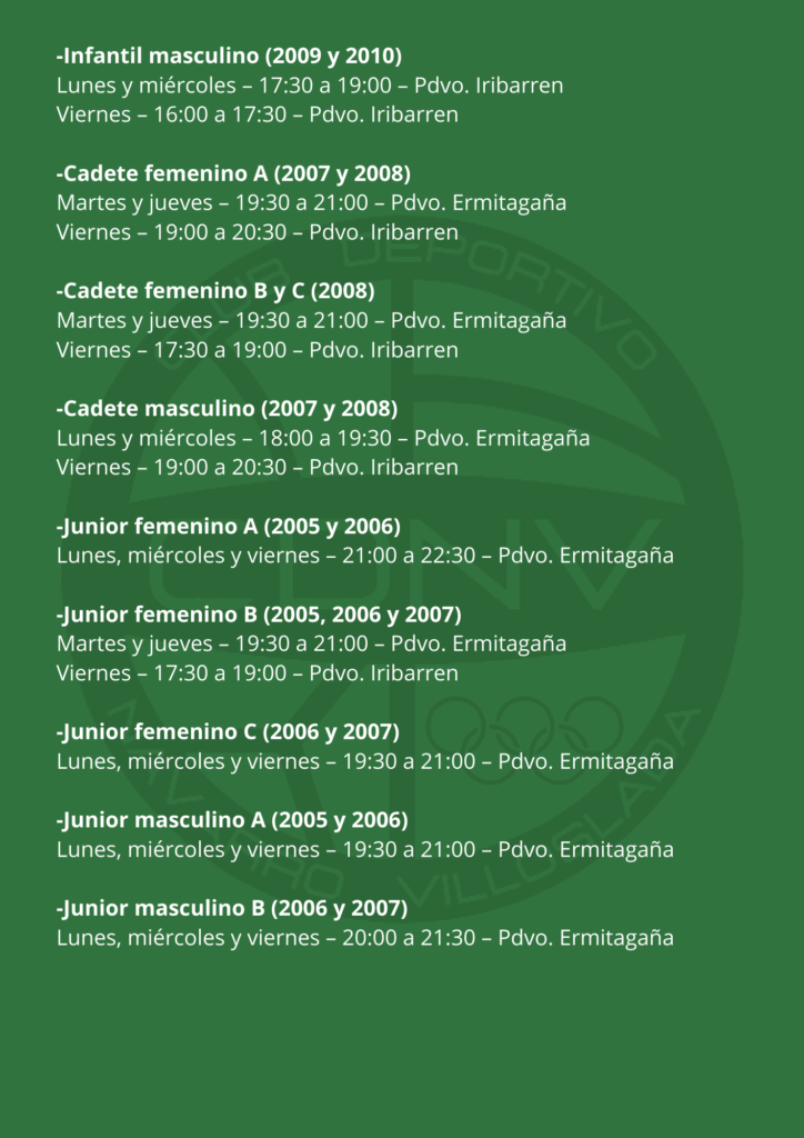 horarios baloncesto