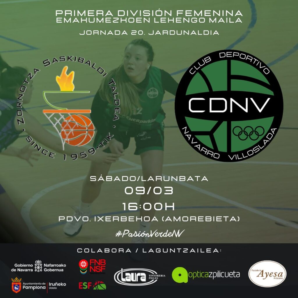 naroa asin jugadora baloncesto primera nacional zornotza saskibaloi taldea club deportivo navarro villoslada