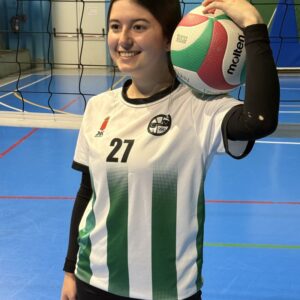 Camiseta juego voleibol blanco