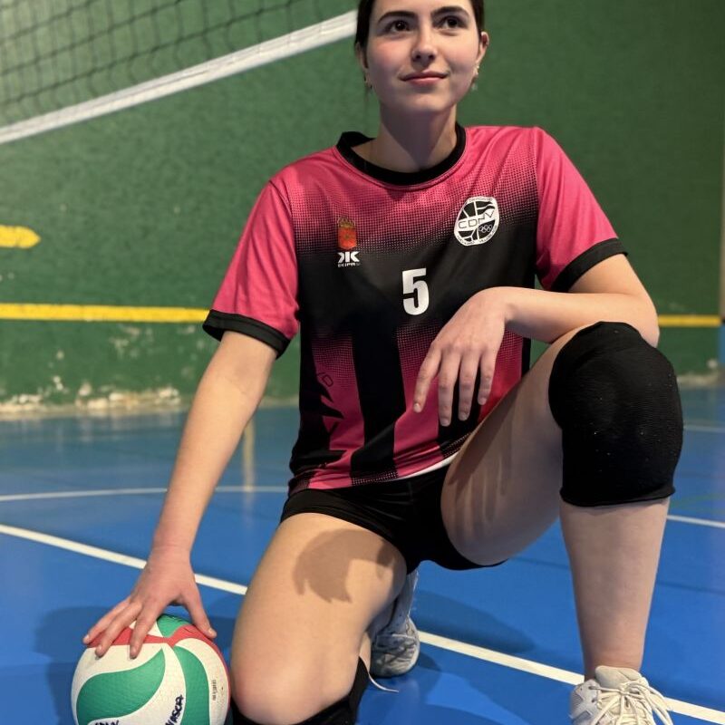 Camiseta juego voleibol rosa